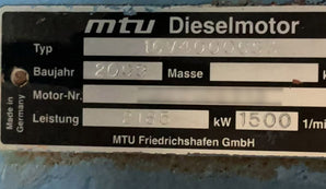 Used 16V4000G63 MTU 2500KVA Diesel Generator Set – 400V (50HZ) - 4